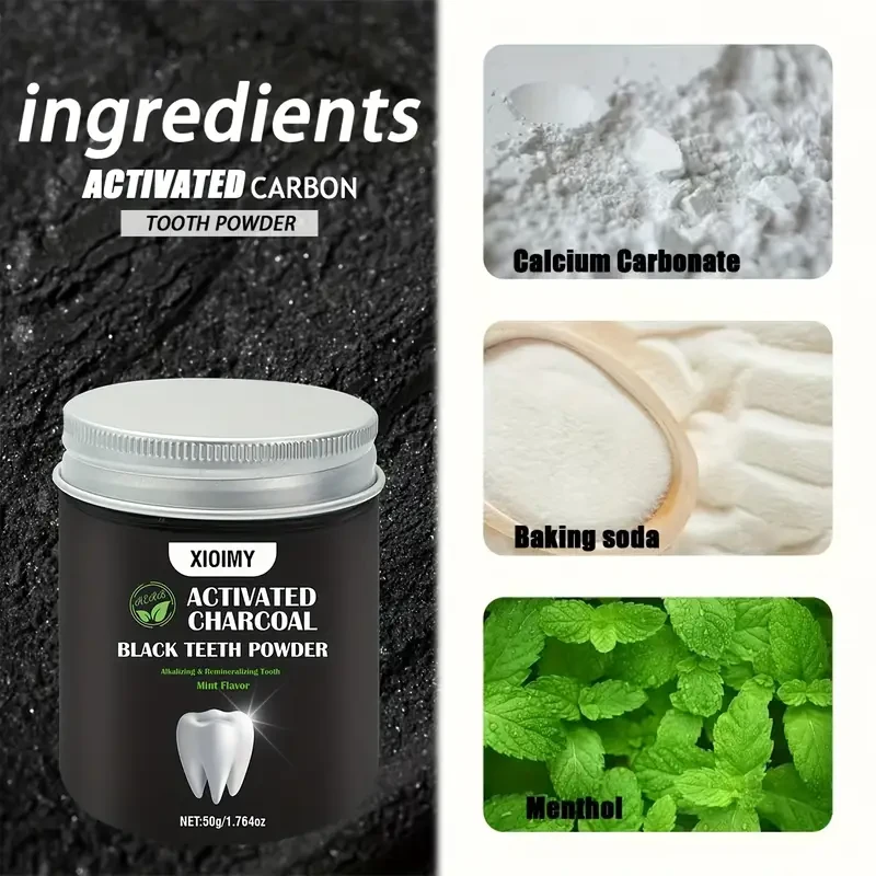 50g Mint Flavor Xioimy Activated Carbon Teeth Whitening Powder