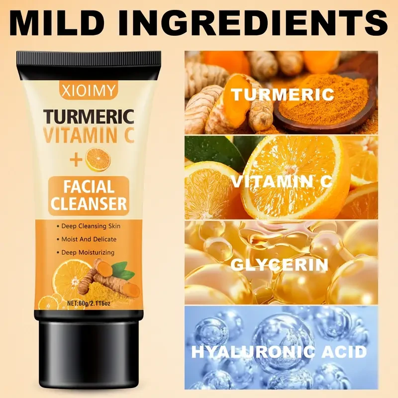 XIOIMY Turmeric Vitamin C Facial Cleanser - 60g