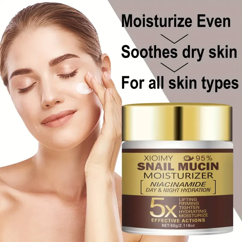 XIOIMY 60g Snail Face Cream with 5X Snail Mucin Moisturizer