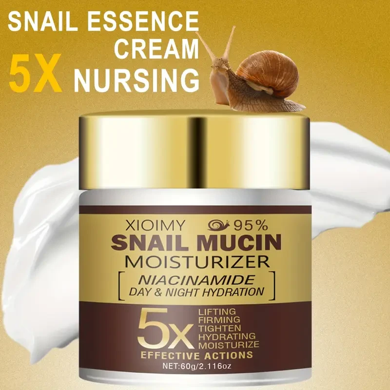 XIOIMY 60g Snail Face Cream with 5X Snail Mucin Moisturizer