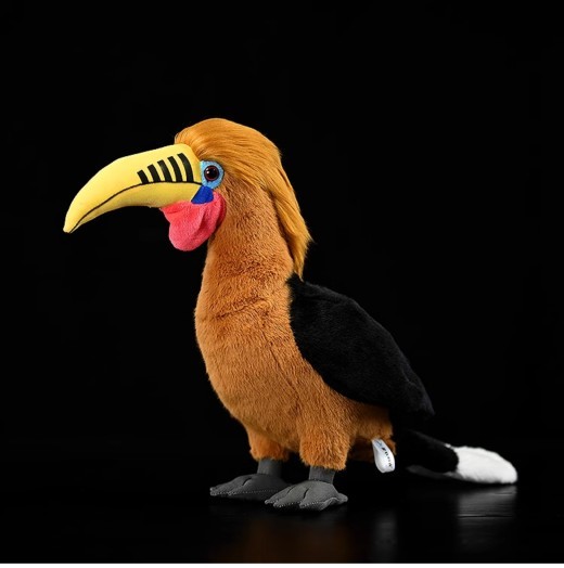 Original Design Brown Necked Hornbill Plush Toy