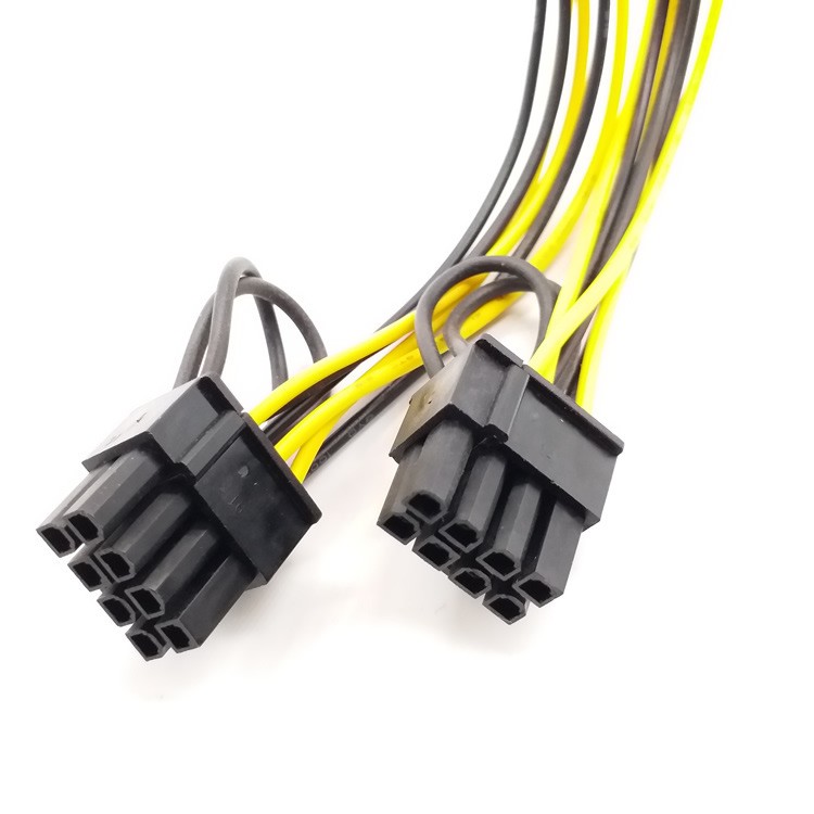 Graphics power cord 6P to dual 8P 6P to 6+2 graphics power cord