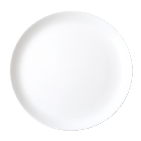 White Coupe Glass Dinner Plate 25cm - Wiltshire