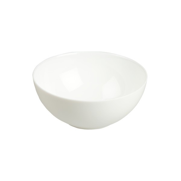 White Coupe Glass Noodle Bowl 18cm - Wiltshire