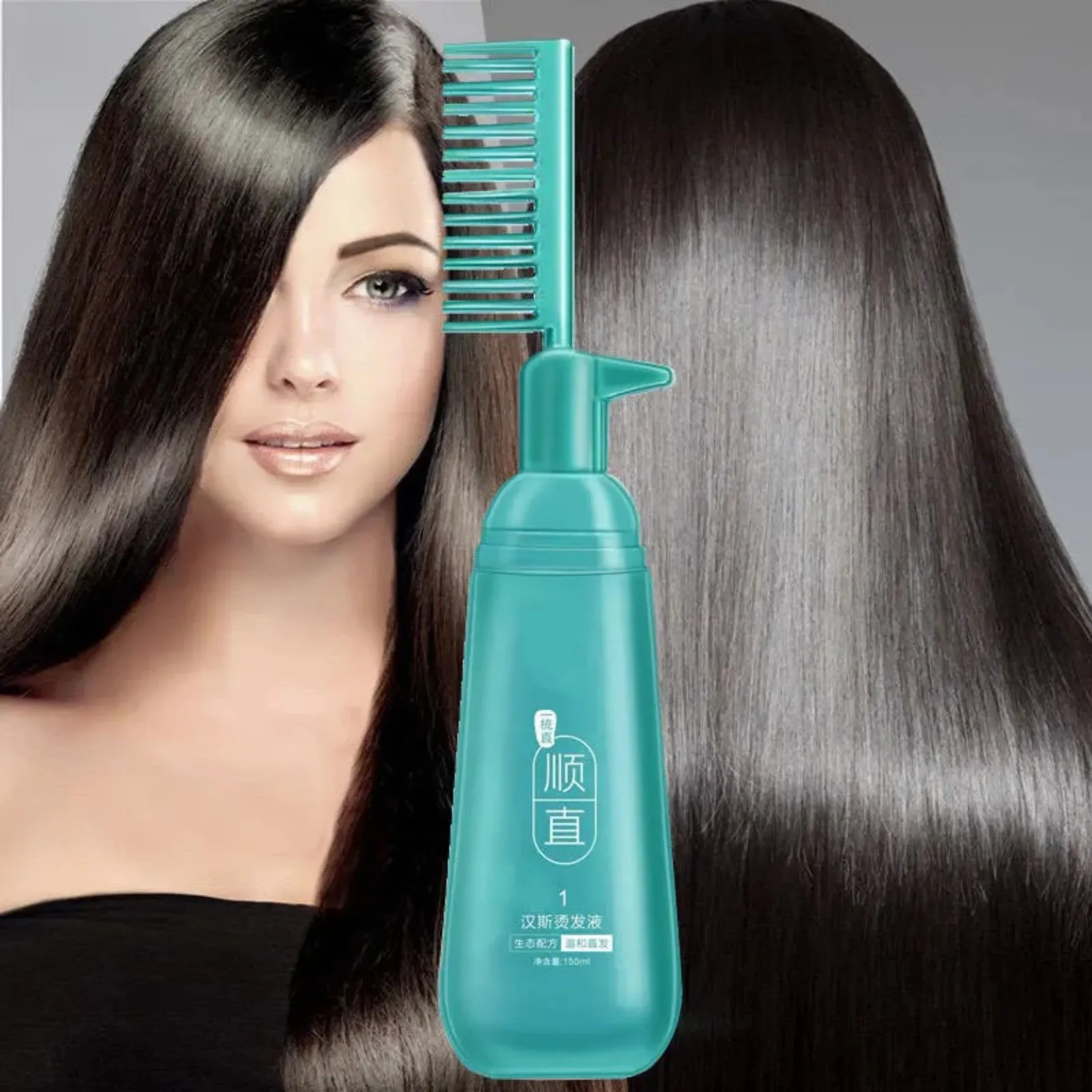 Hair Straightener Cream 150ml Keratin Comb Type Hair Straightening Treatment for Frizzy and Dry Hair