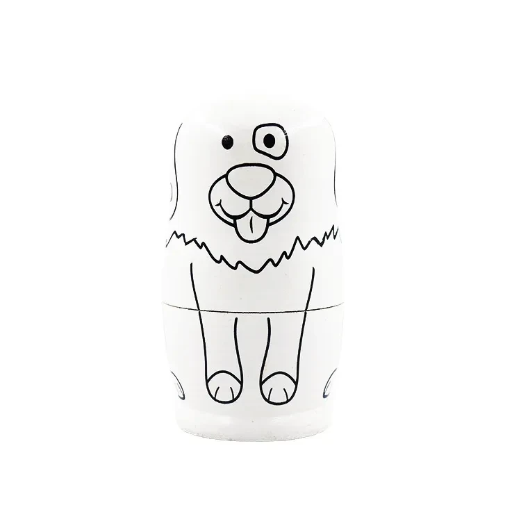 Children's Cartoon Line Puppy Wooden Toy