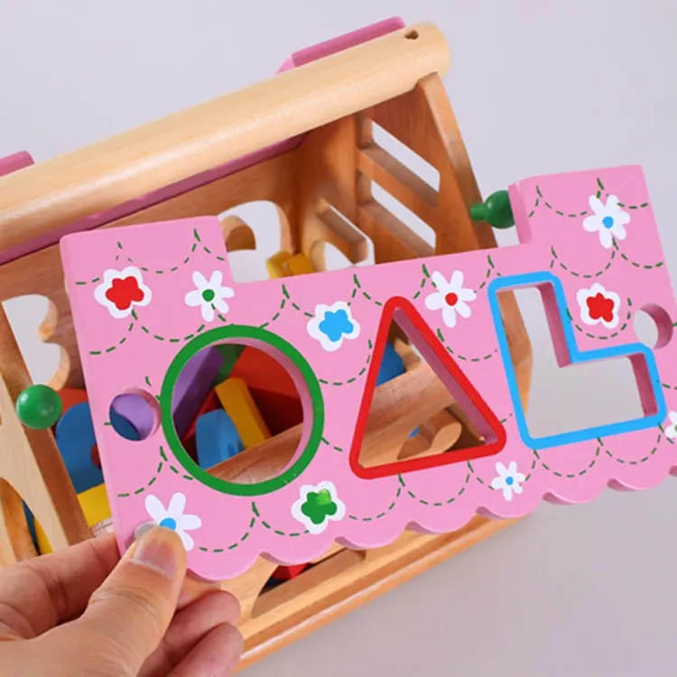 Wooden Digital Geometric Shape Puzzle Toy