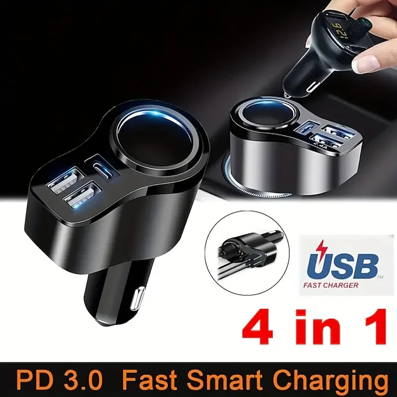 4in 1 USB C Car Charger - 47W