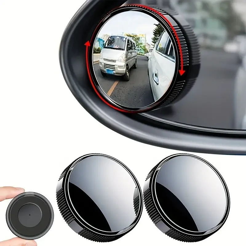 1 Set / 4pcs (2 360-Degree Adjustable Car Blind Spot Mirrors + 2 Anti-Fog Film)
