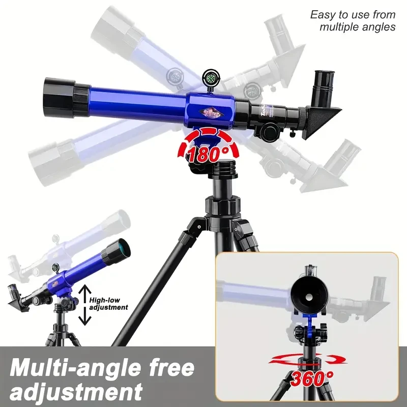Blue Youngsters's Telescope with Adjustable Handle & Tripod Stand