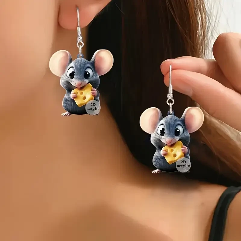 Pair of Adorable Mickey Mouse 2D Acrylic Earrings