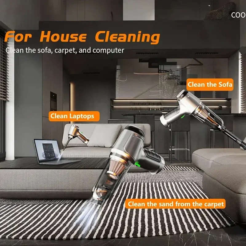 QILIEASY 3-in-1 Strong Suction Handheld Vacuum Cleaner