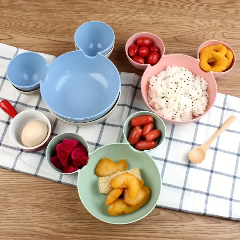 Mickey & Minnie Wheat Straw Dinnerware Set