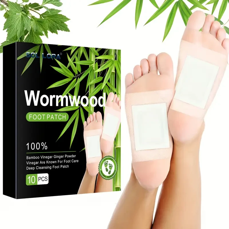 100pcs Wormwood Foot Patches with Bamboo Vinegar & Ginger Powder