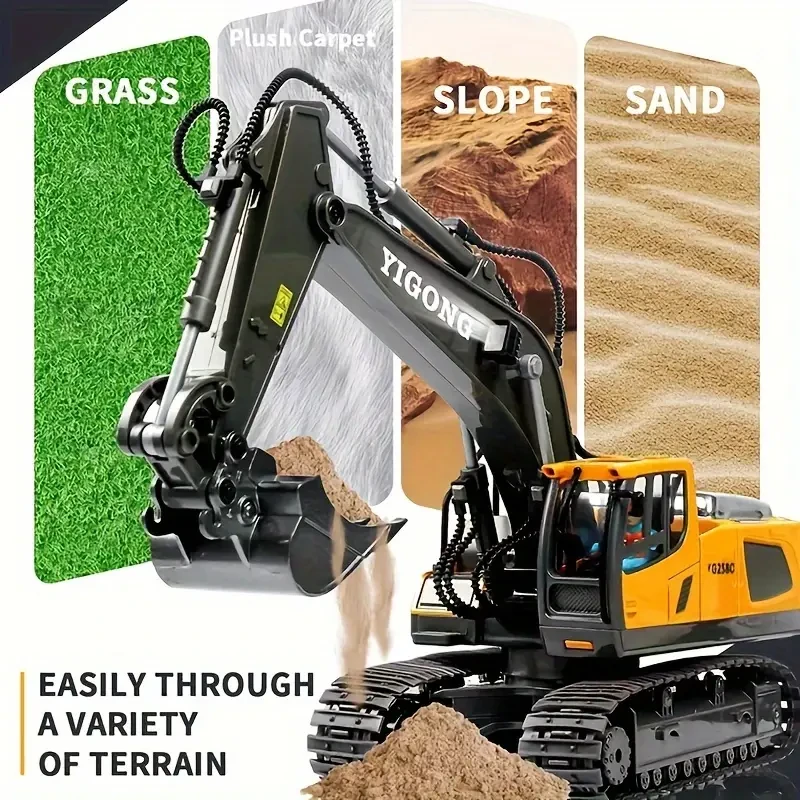 1pc Yigong 1:20 Scale Remote Control Alloy Excavator