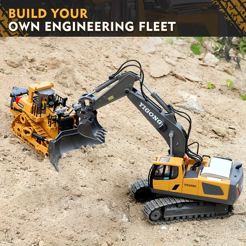 1pc Yigong 1:20 Scale Remote Control Alloy Excavator
