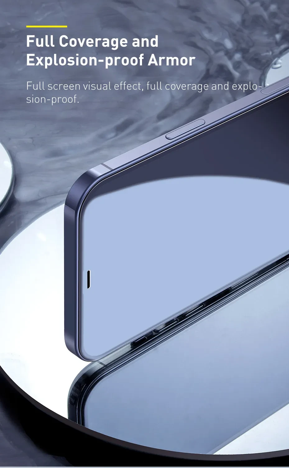 0.3mm Full Screen Curved Tempered Film For IP 12 Mini 5.4 Inch