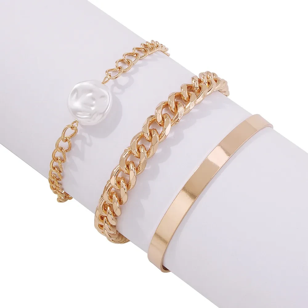 Hip Hop Chain Simple Fashion New Bracelet Set Women