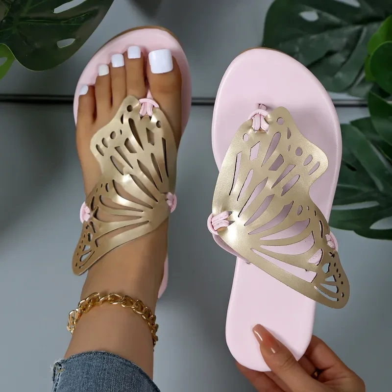 Fashion Hollow Butterfly Flip-Flops Summer Sandals For Women