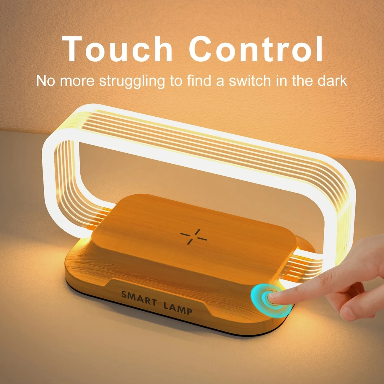 Multifunctional Touch-Controlled LED Desk Lamp with Wireless Charging and Phone Stand  Adjustable Brightness for Bedrooms, Offices, and Studies
