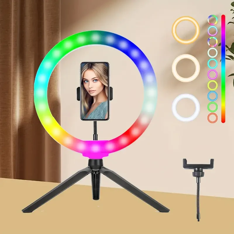 ZOMEI 10-Inch Adjustable Color Ring Light