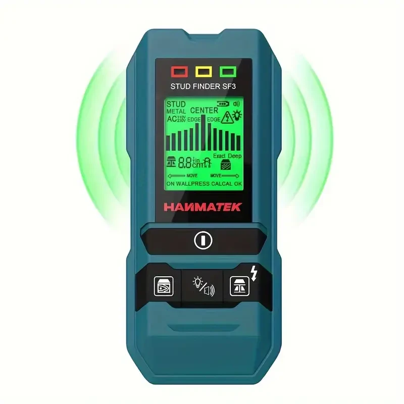 HANMATEK SF3 Stud Finder Wall Scanner with Audio Alarm & HD LCD Display