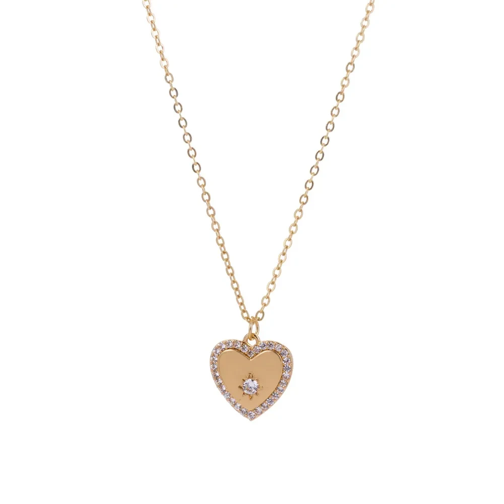 European And American Cross-border New Ins Gold Micro-inlaid Zircon Necklace