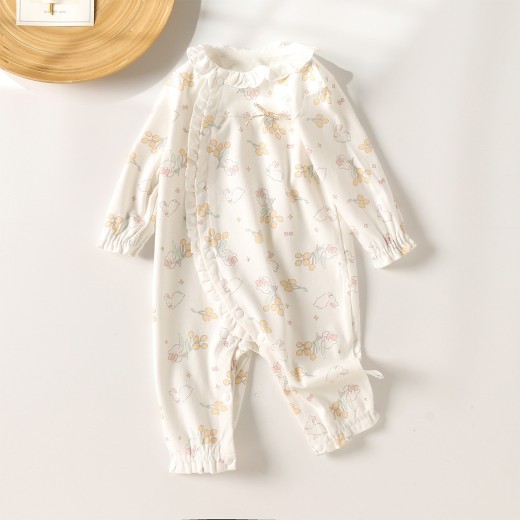 Newborn Spring And Autumn Baby Jumpsuit Cute Jumpsuit