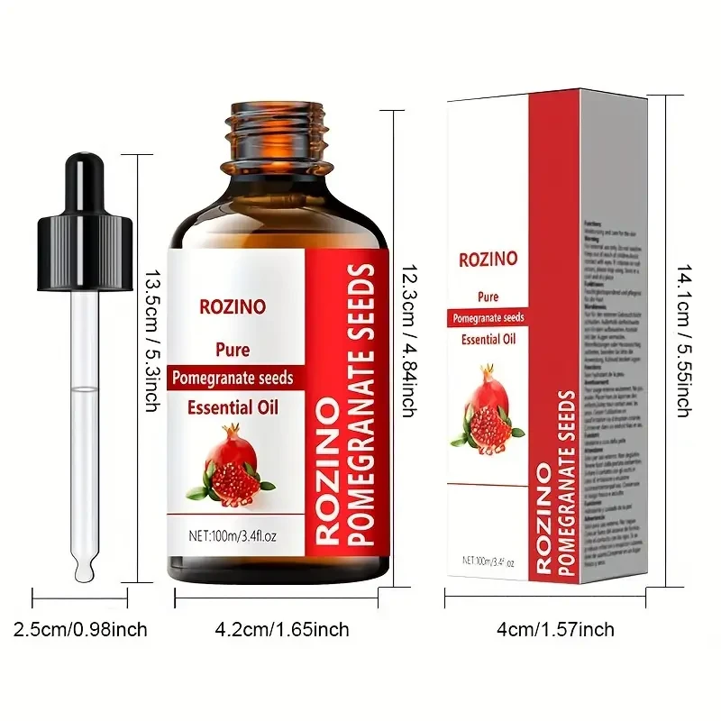ROZINO Pomegranate Seed Essential Oil, 100% Pure & Natural