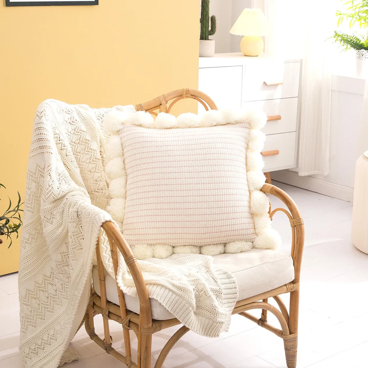 Ins Wind Big Ball Ball Nordic Knitted Pillow Pillow