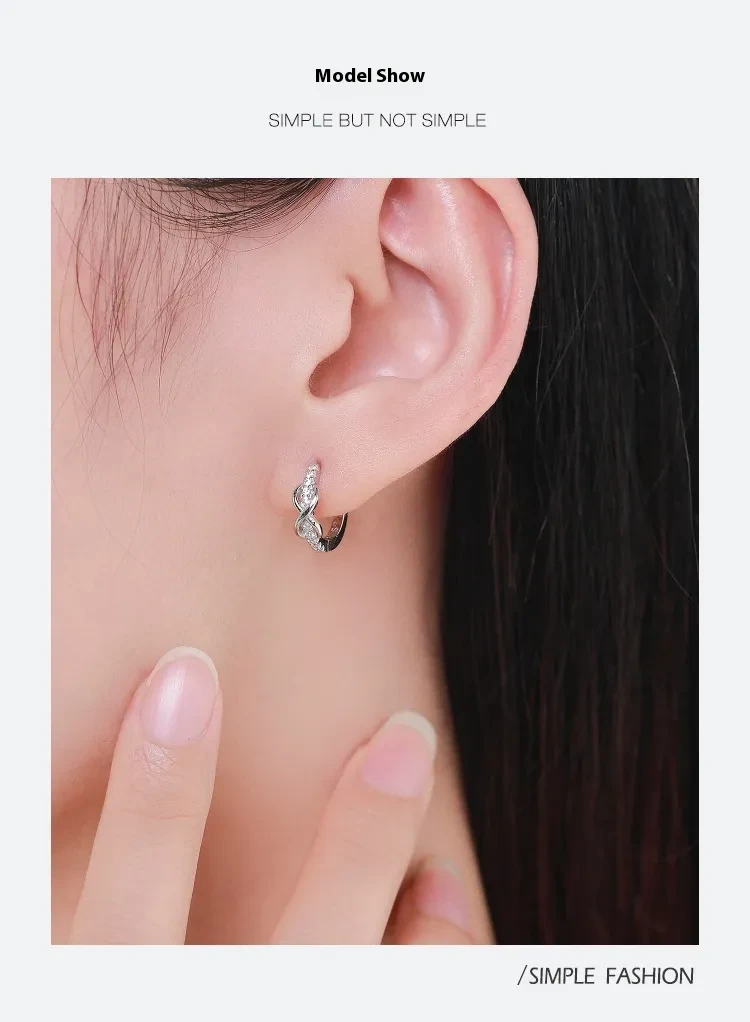 S925 Sterling Silver Amore Infinito Earrings