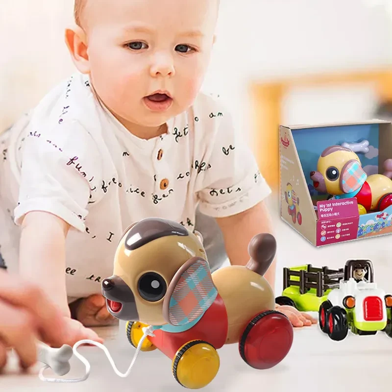 Pull dog inertia electric toy