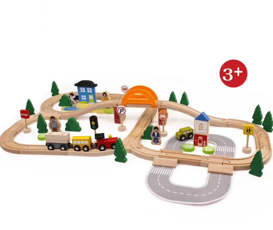 78 wooden track toy trains