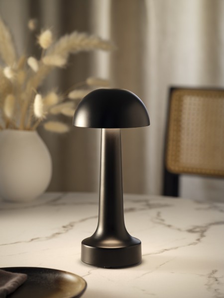 Ambience Thea Cordless LED Table Lamp Oxide Black  - Tablekraft