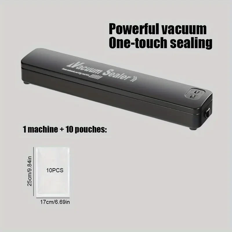 Vacuum sealer, kitchen packaging semi-automatic food bag sealer