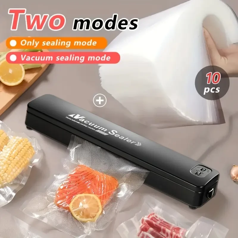 Vacuum sealer, kitchen packaging semi-automatic food bag sealer