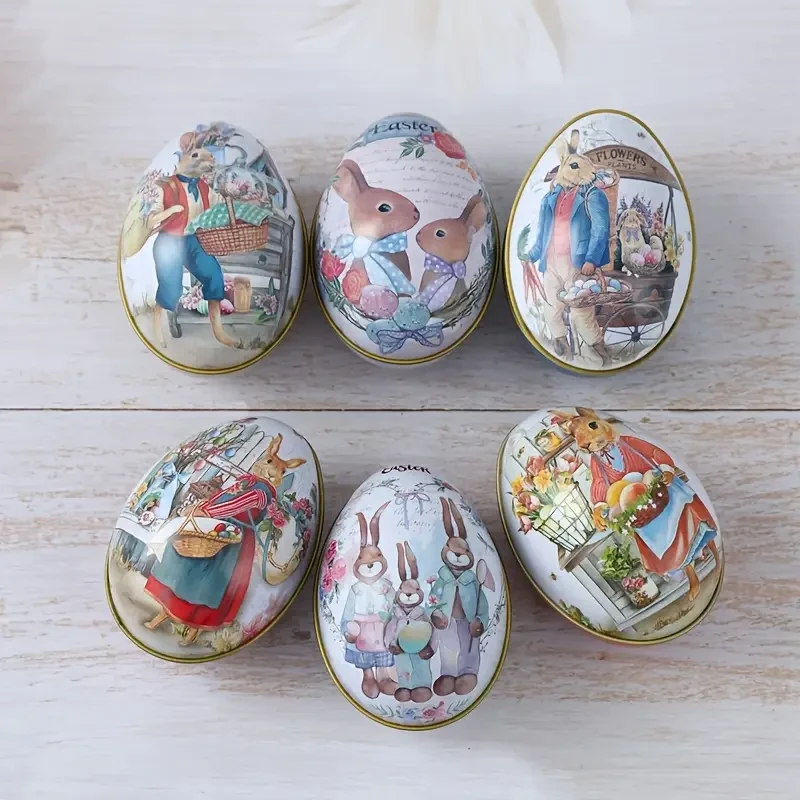 6-Pack Easter Iron Candy Boxes