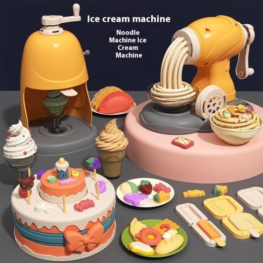 Children's Colored Clay Noodle Maker Handmade Toys