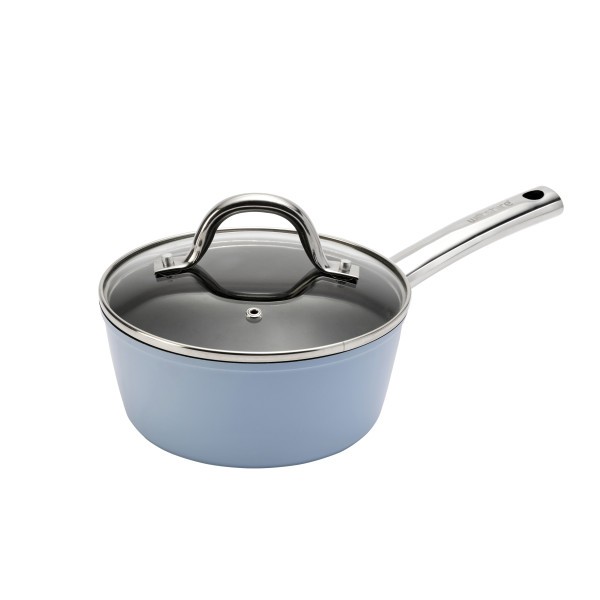 Easycook Blue Induction Saucepan 18cm|1.60l with glass lid - Wiltshire
