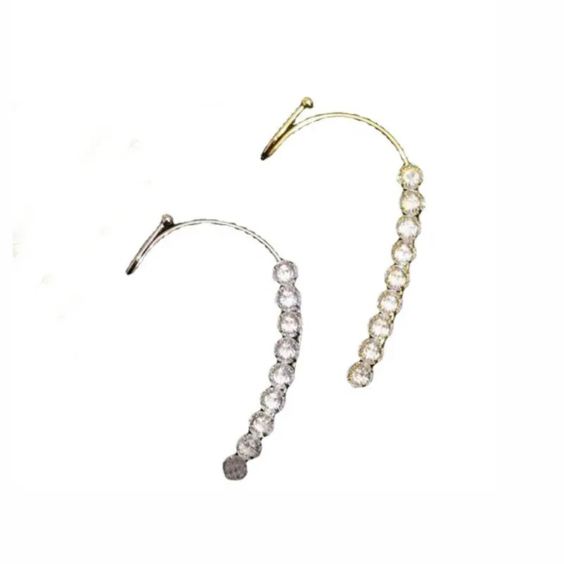Super Flash Zircon Ear Clips And Ear Studs Female Special-interest Design