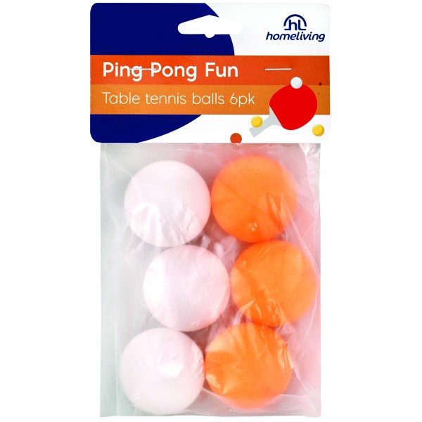 Ping Pong Ball 6 Pack  - Homeliving