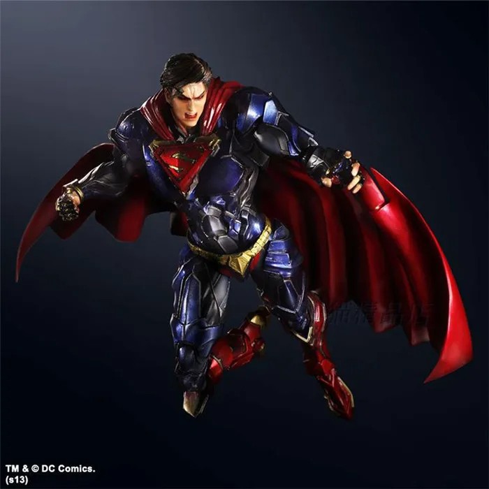 Play Arts 25cm Superman & Supergirl Super Hero Action Figure Toys