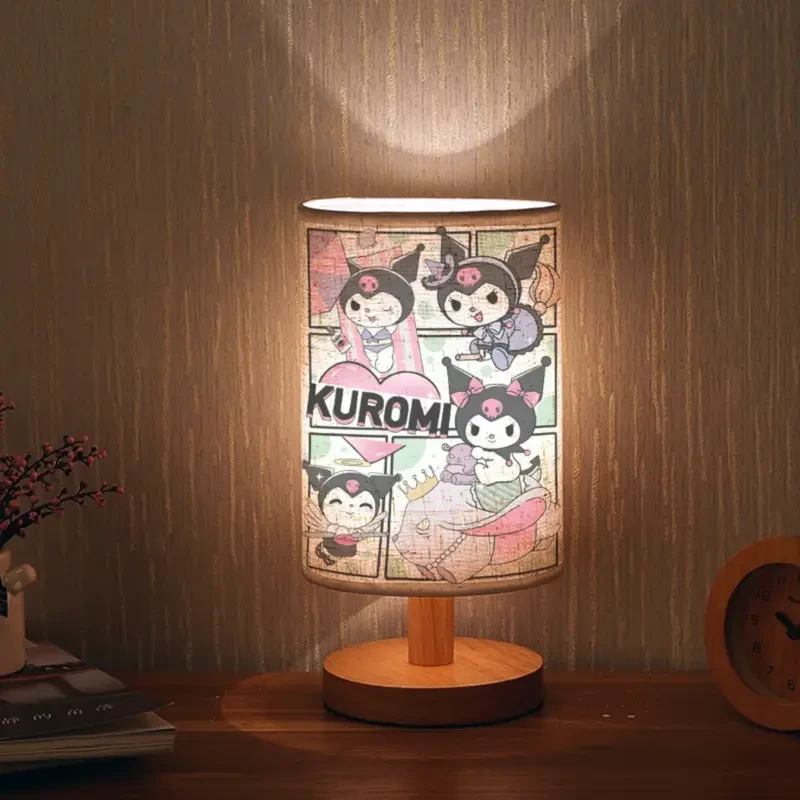 Melody Elegant Kuromi-Themed Table Lamp Adjustable Tri-Color Lighting & Extendable Design for Bedroom & Living Room Charm