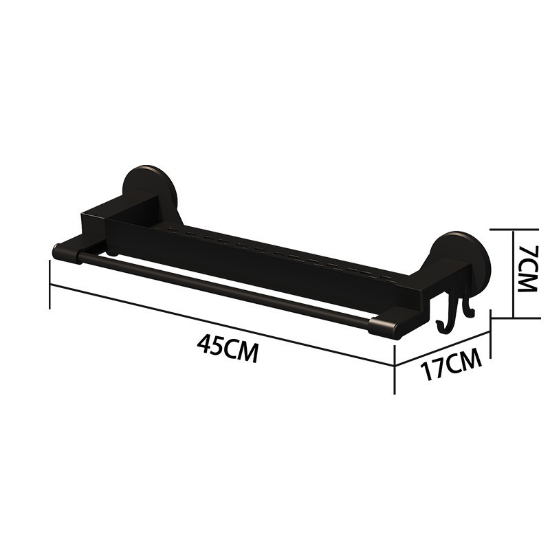 Bathroom Storage Rack Plastic Punch-free Bath Towel Rack