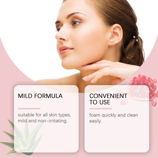 Pomegranate Pore Cutin Cleansing Skin Facial Cleanser Freshing And Moistrurizing Nourishing Not Tight