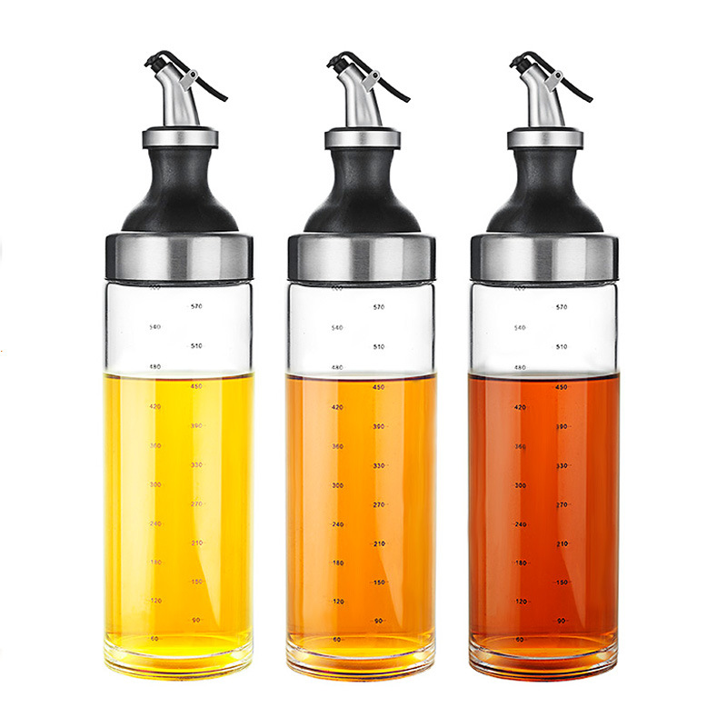 Borosilicate glass bottles with large pot vinegar bottle bottle kitchen pot of vinegar sesame oil leakage of large capacity of soy sauce