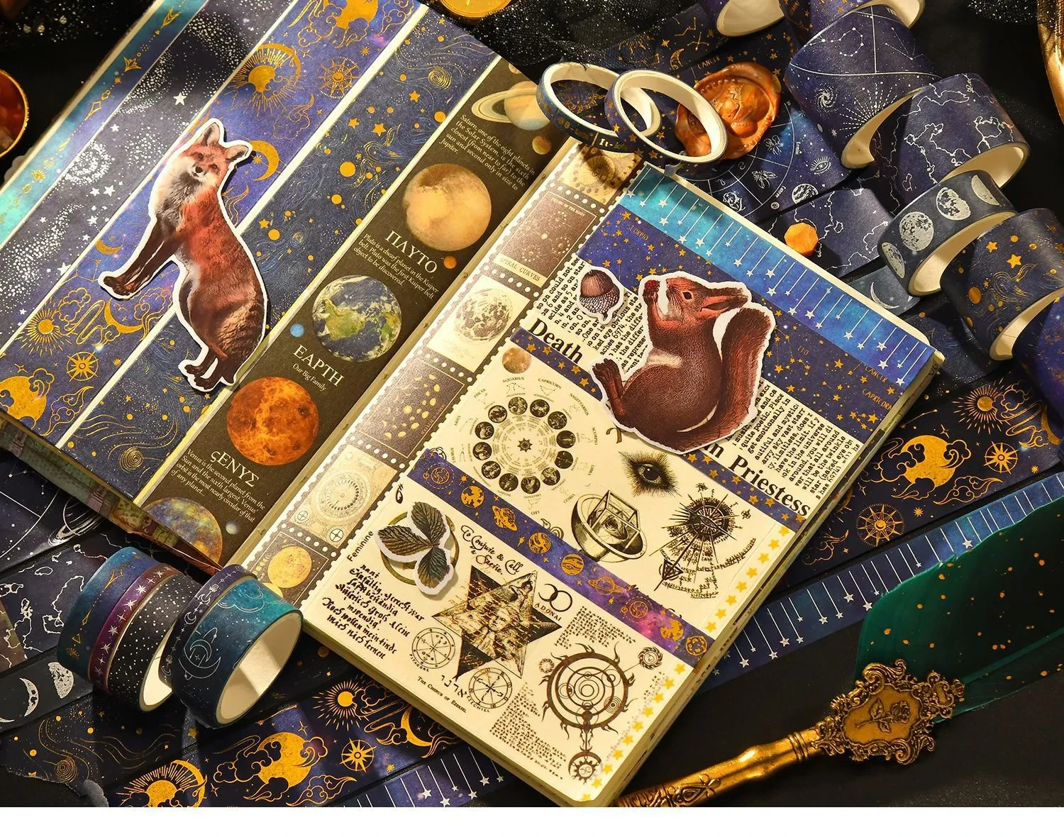 Vast Starry Sky And Paper Adhesive Tape Decorative Sticker