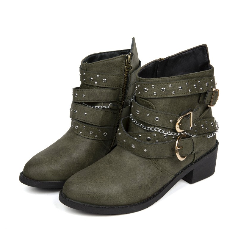 European Flair: Women's Dr. Martens Punk Rivet Leisure Boots