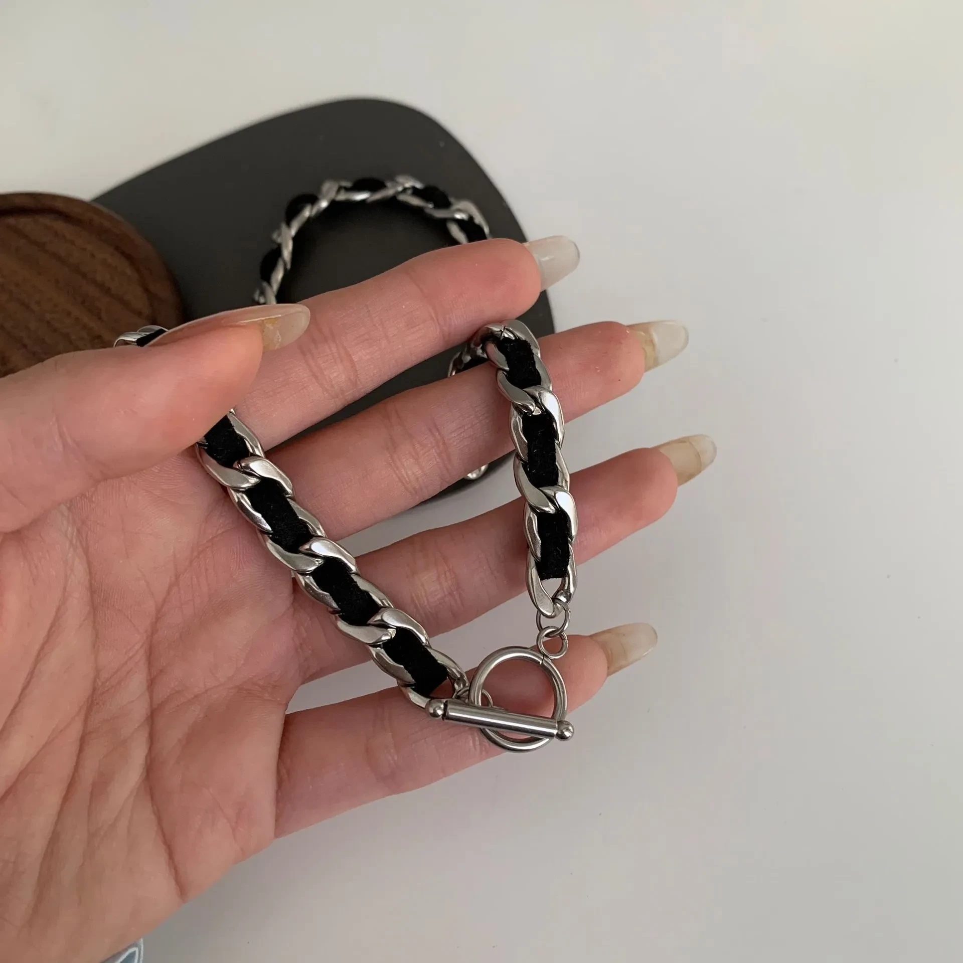 Temperament Cold Wind Simple Braided Thick Chain Necklace