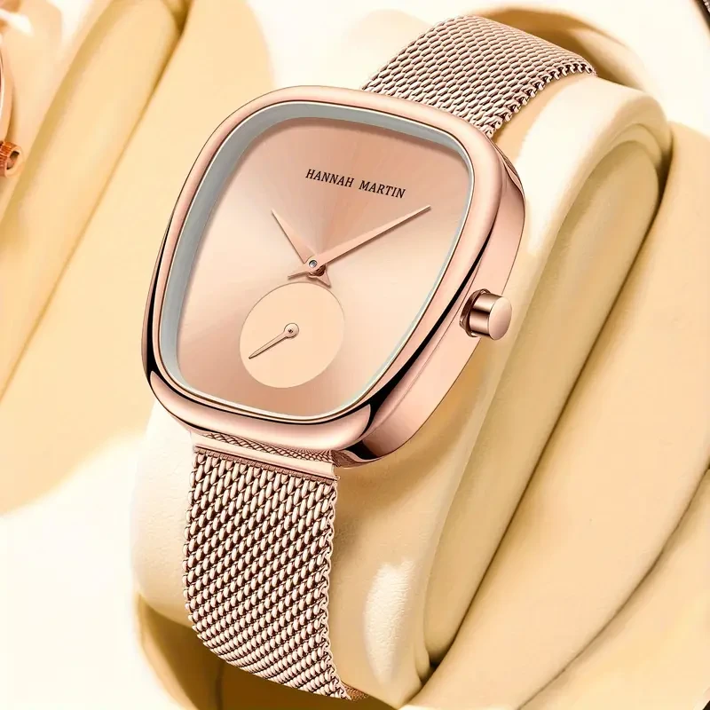 Elegant Barrel-Shaped Ladies Watch